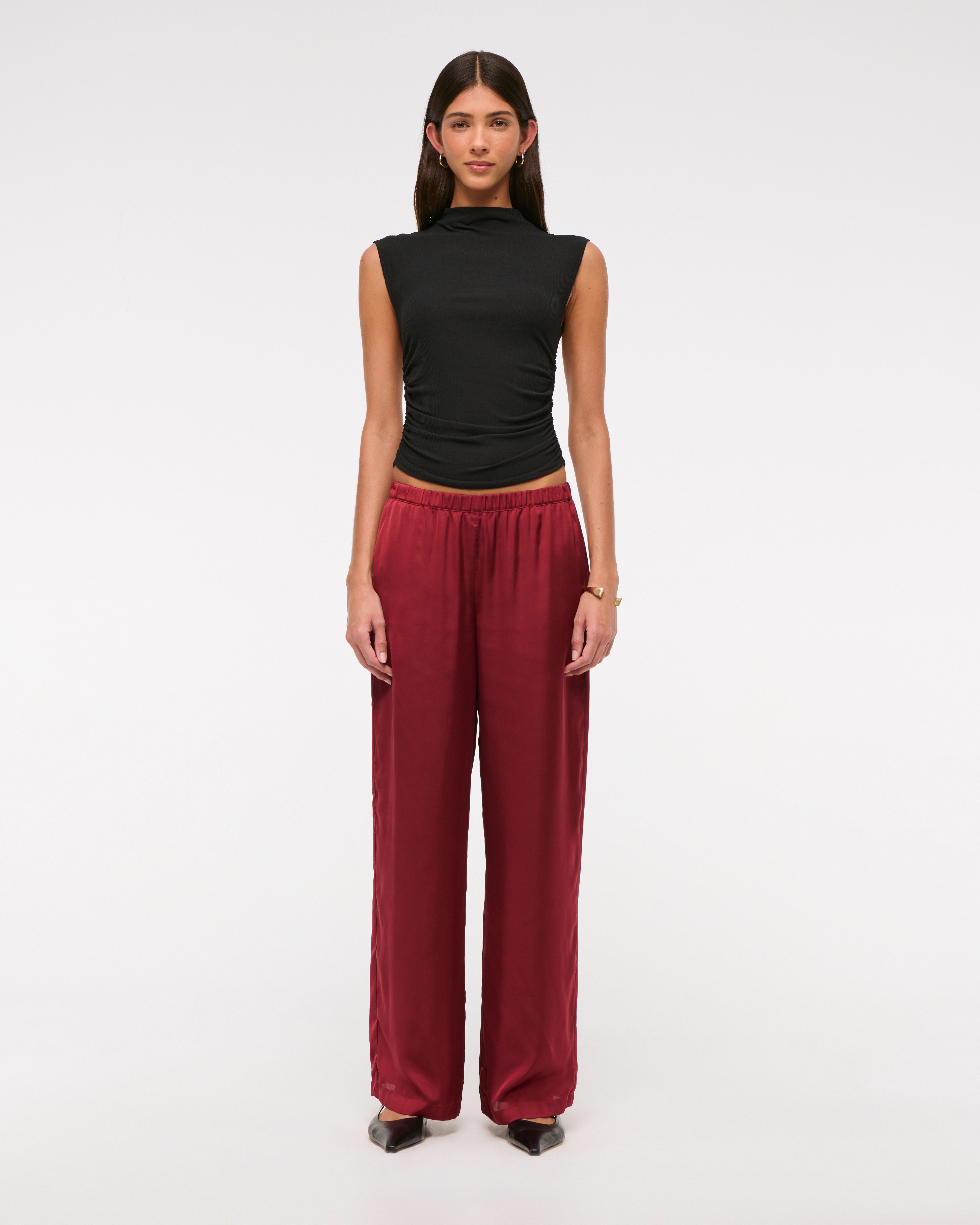 Satin Pull-On Pant | Abercrombie & Fitch (US)