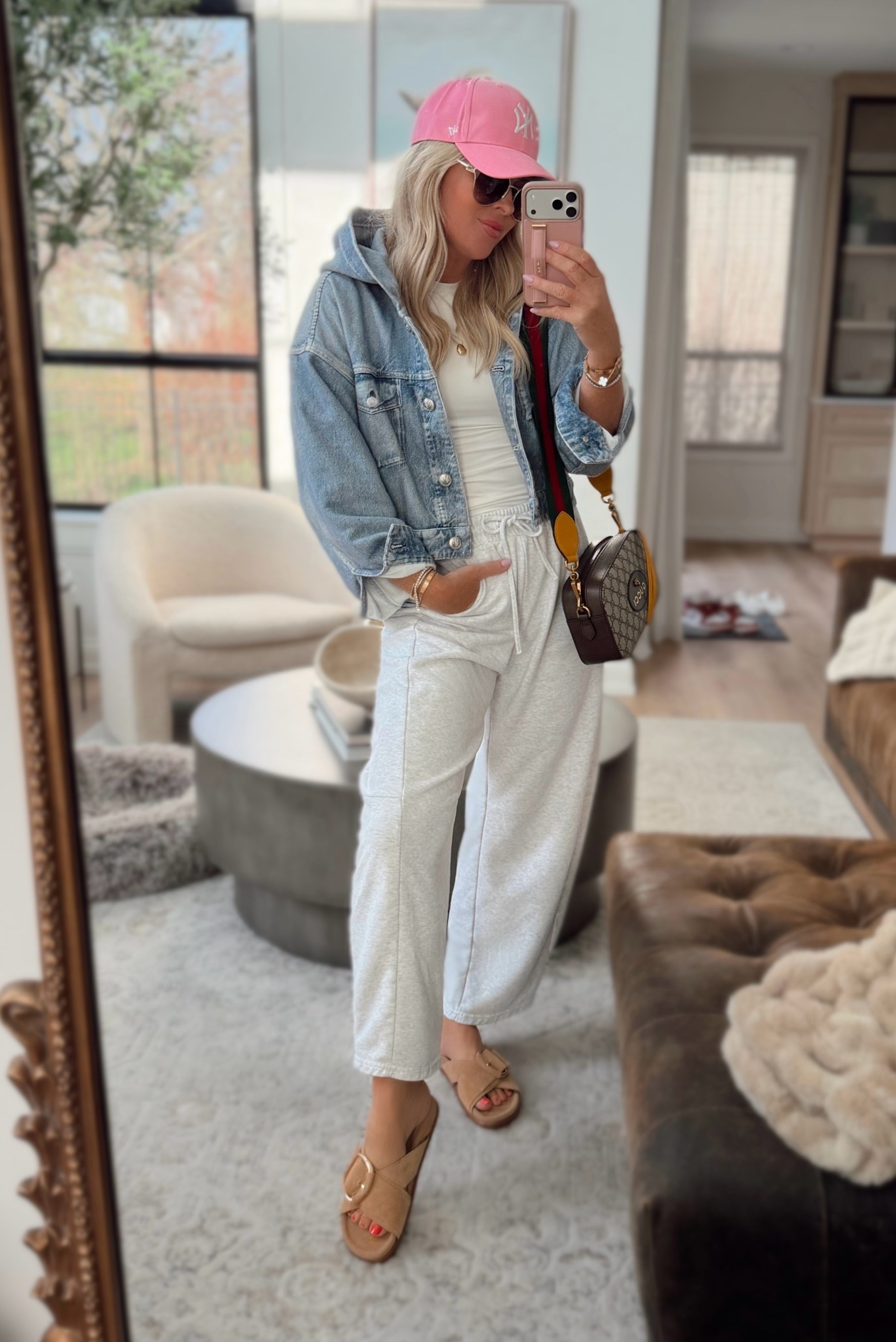 She’s back 🤍 my favorite knit denim jacket of all time is finally back in stock. Worth every cost per wear… it feels like a sweater but looks like denim. I literally live in this. Wearing a small.

Paired with my go-to Amazon sweats… they just dropped some fun new spring colors 🌸 I usually do a small, sometimes a medium—no huge difference.


Casual. Spring style. Sandals. Knit denim. Sweats. 

#LTKgrwm #LTKootd #LTKSaleAlert