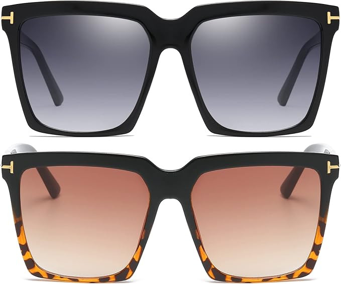 AIEYEZO Oversized Square Sunglasses for Women Men Fashion Big Frame Shades Outdoor Sports Driving... | Amazon (US)