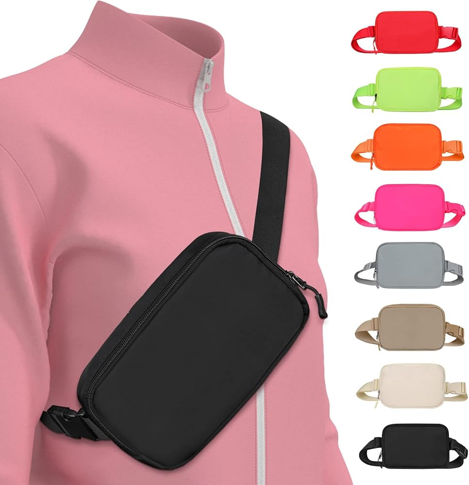 Fanny Packs for Women - Belt Bag for Women - Fanny Pack Crossbody Bags - Black Fanny Pack with Ad... | Amazon (US)