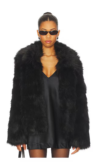 Kennedy Faux Fur Coat in Black | Revolve Clothing (Global)
