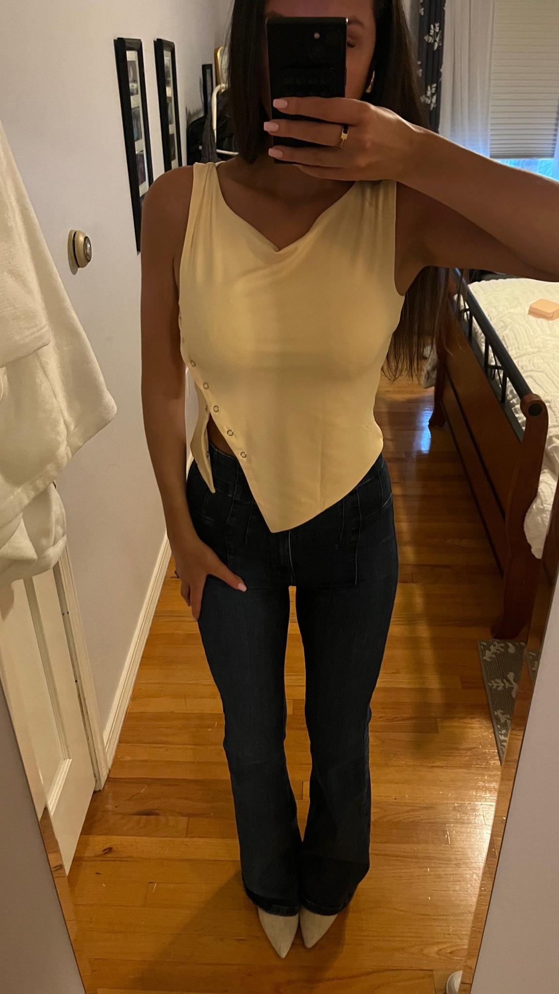 Perfect fit
Shoes- linked the closest pair to what I have! Both CK mine just have a strap