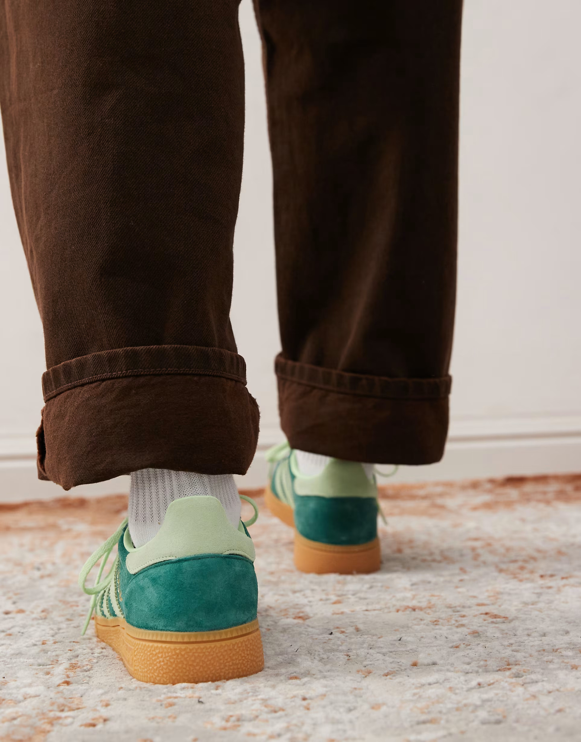 adidas Originals Handball Spezial trainers in forest green and lime green  | ASOS | ASOS (Global)