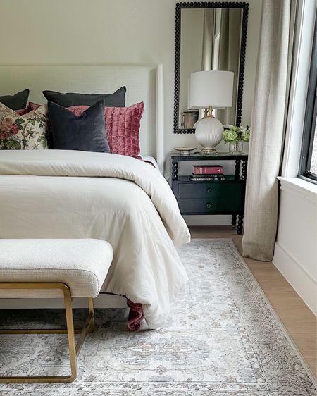 Guest bedroom decor!

Rug: Ivory/Sand
Duvet: 02-Linen
Quilt: Plum
Bed: Zuma White Linen

#LTKsalealert #LTKstyletip #LTKhome