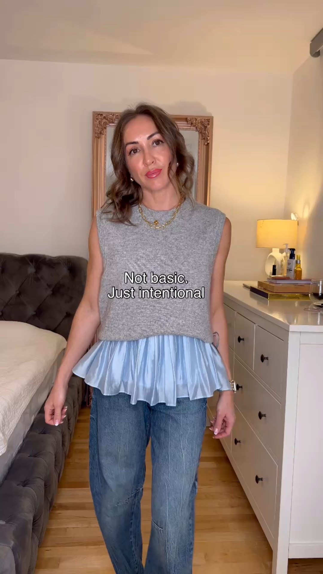 Blue and tan look 

#LTKautumn #LTKstyletip #LTKjeans