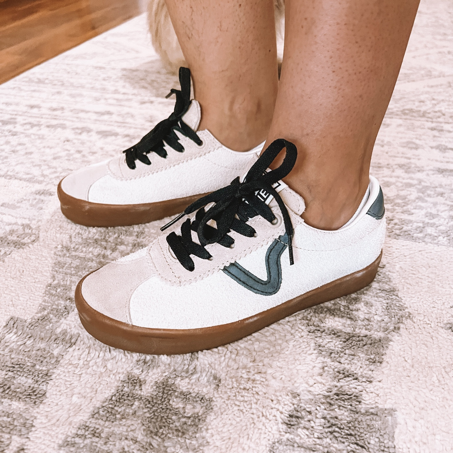 A good Alternative to the Sambas everyone loves. 
I fell for this as soon as I seen them. 
Vans 
They run true to size.
These are in the color Multi/Marshmallow

#LTKStyleTip #LTKFindsUnder100 #LTKShoeCrush