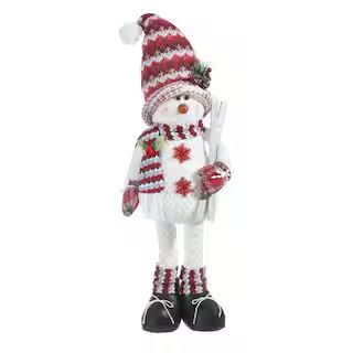For Living Standing Christmas Decoration Skiing Snowman, White, 25-in#151-8134-4 | Canadian Tire