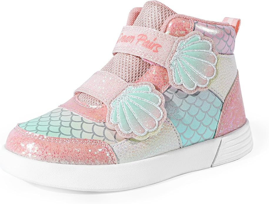 DREAM PAIRS Girls Shoes Toddler Sneakers Kids High Top Shoes with Hook and Loop Storybook Casual ... | Amazon (US)