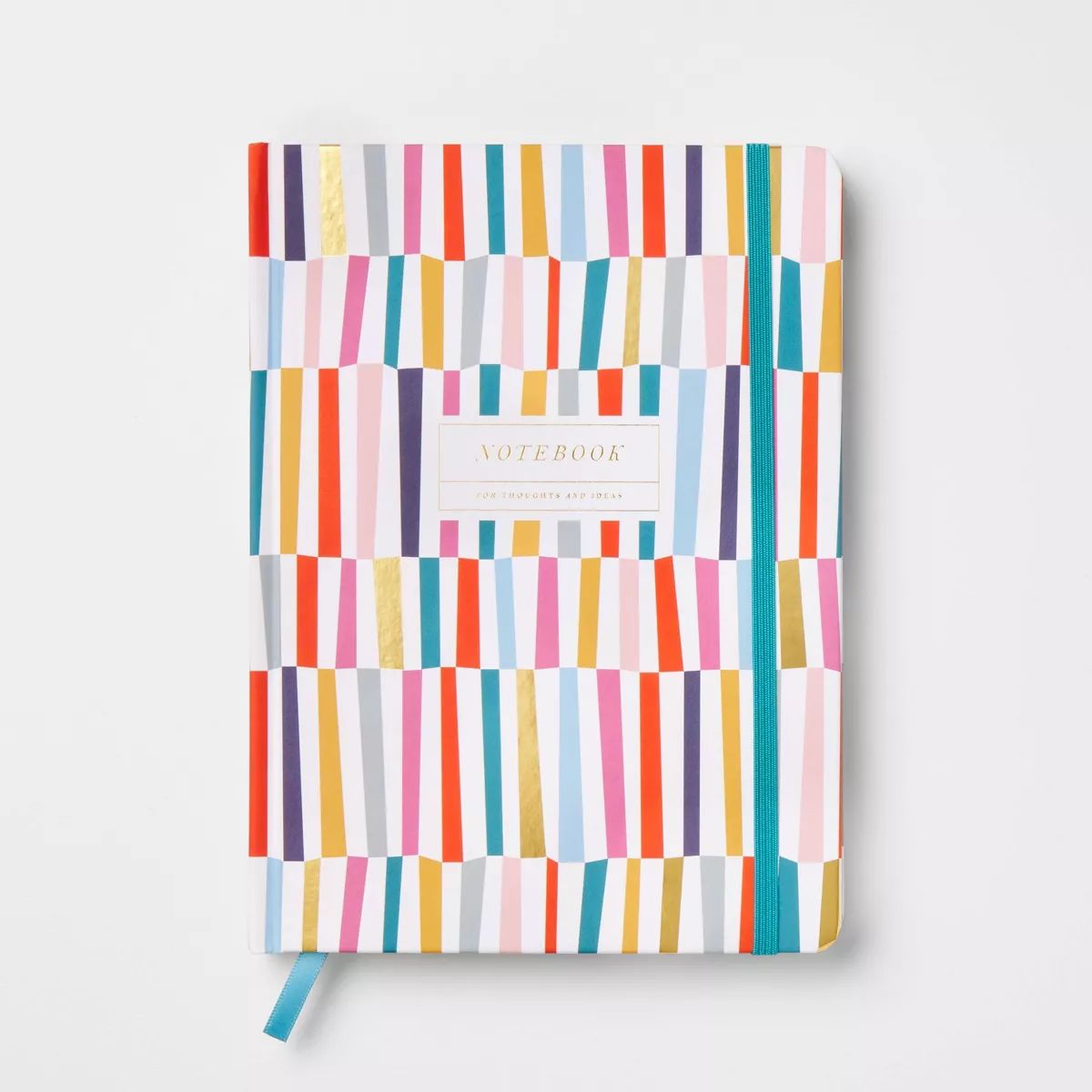240pg College Ruled Journal 8"x6" Split Stripes - Threshold™ | Target