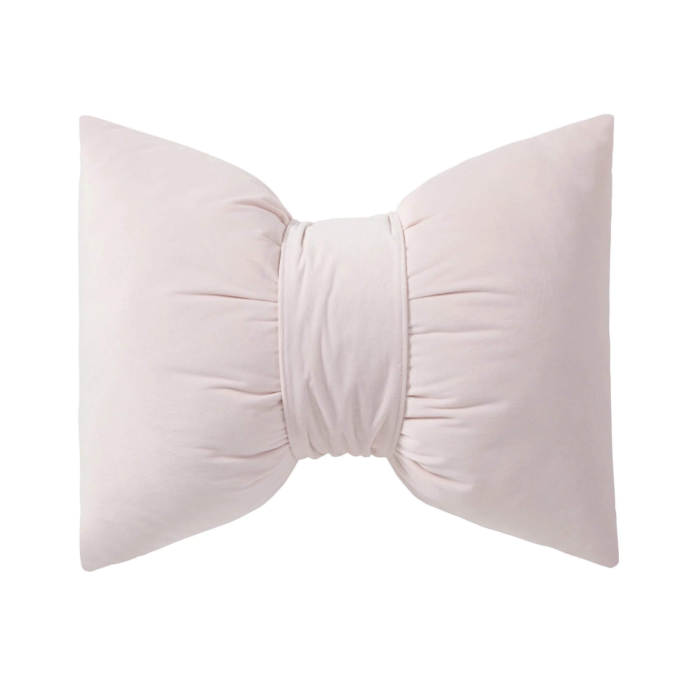 My Texas House 15" x 18" Bow Pink Velvet Bow Decorative Pillow | Walmart (US)
