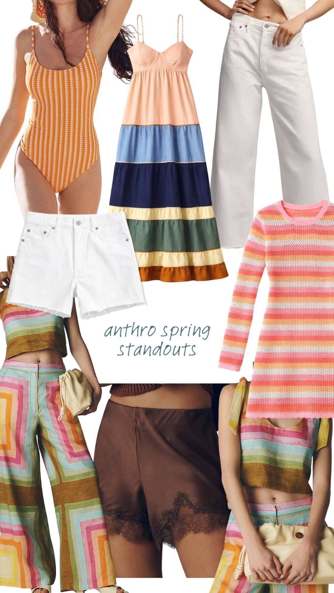 recent spring anthro order with a mix of dresses, great denim, and fun statement pieces. pistola denim shorts are mid rise and run true to size. the rainbow dress runs very large so size down. the brown lace shorts are such a fun piece for spring but still very tasteful even with the lace. if you want a closer fit i recommend sizing down. take 20% off friday through monday with code CHARLI20.

#LTKSpringSale #LTKdayinmylife #LTKgrwm