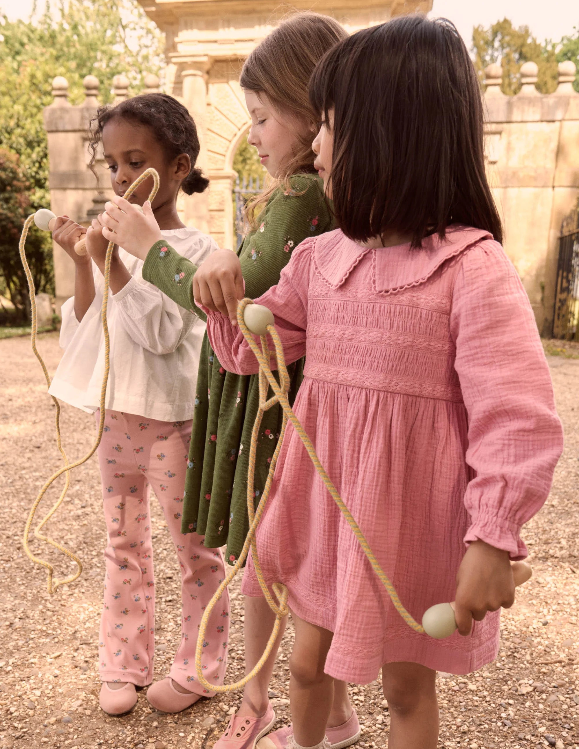 Doppeltuch-Kleid mit Kragen-Rosa Heide | Boden DE