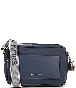 Michael Kors Jet Set Large Crossbody Web Strap Bag - Navy | Dillard's