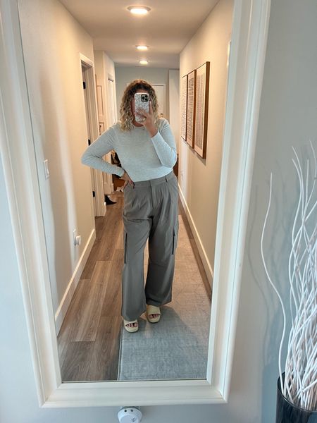 Fall and winter workwear look, this basic long sleeve and sloane tailored work pants can easily be mixed and match throughout fall and winter

Wearing X-Large/33r 

#LTKSale #LTKmidsize #LTKworkwear