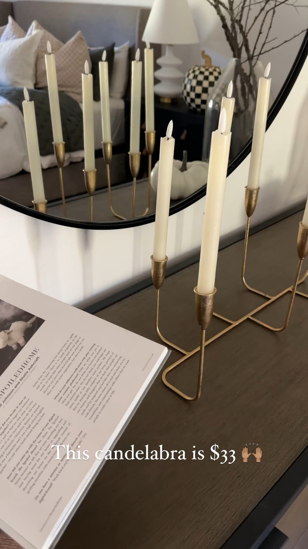 This candelabra has been restocked and is now also available in black! Less than $35  

#LTKFindsUnder50 #LTKHome #LTKVideo