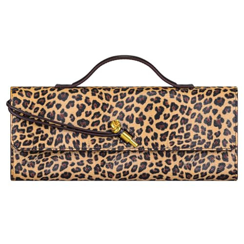 Leopard Print Evening Bag Clutch Purses For Women, PU Leather Crossbody Purse, Fashion Shoulder Handbag, Tote Bag With Adjustable Shoulder Strap | Amazon (US)