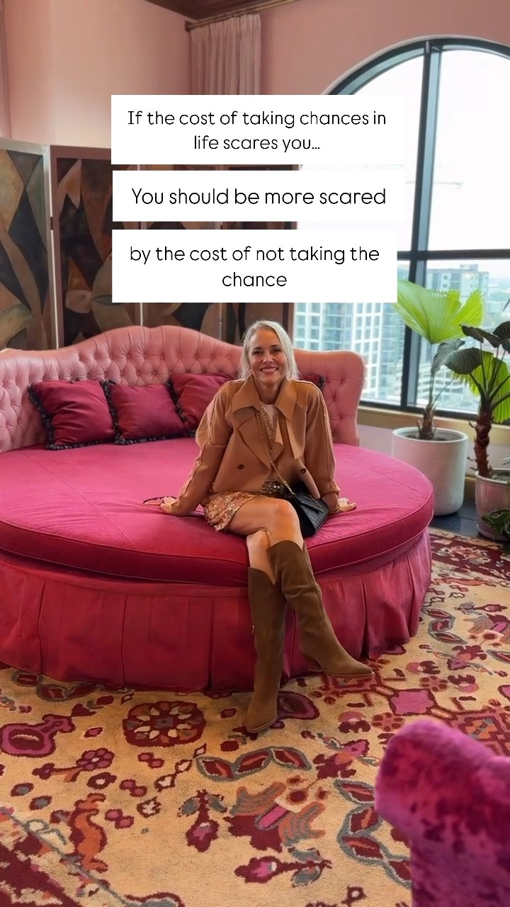 Everyone, I have an announcement: If the cost of taking a chance in life scares you, think about the cost of never taking it. 

Midlife is such a powerful season because it gives us the clarity to see just how precious our time is. Whether it’s starting a new hobby, wearing something bold that you love, chasing a long-forgotten dream, or simply saying yes to something that excites you—it’s never too late to take that leap. Staying stuck in the comfort zone might feel safe, but it comes with its own cost: missed opportunities, untapped potential, and regrets.

So today, I’m here to remind you—and myself—that the time to take that chance is now. Midlife isn’t about playing small; it’s about living fully. What’s one step you’re ready to take toward the life you truly want? Let’s embrace this journey together. 💫 



#LTKOver40 #LTKWatchNow #LTKStyleTip