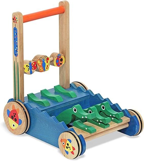 Melissa & Doug Deluxe Chomp and Clack Alligator Wooden Push Toy and Activity Walker | Amazon (US)