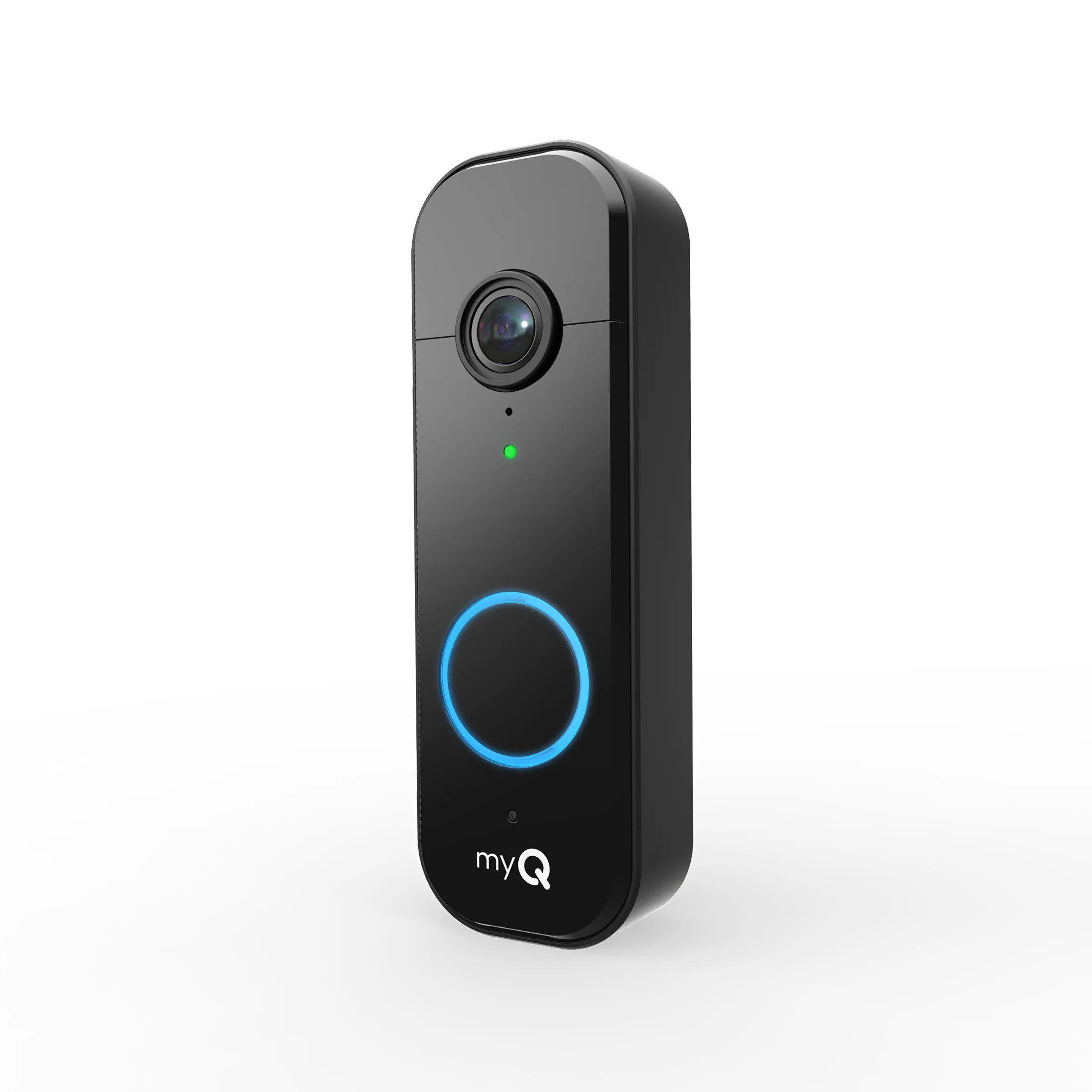 Chamberlain myQ Wired/Wireless Wi-Fi Compatible Smart Compatible Video Doorbell in Black | MYQ-D49TXXB | Lowe's