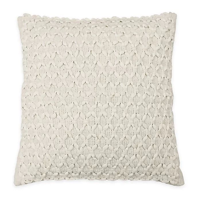Beautyrest® Laurel Woven Square Throw Pillow in Ivory | Bed Bath & Beyond