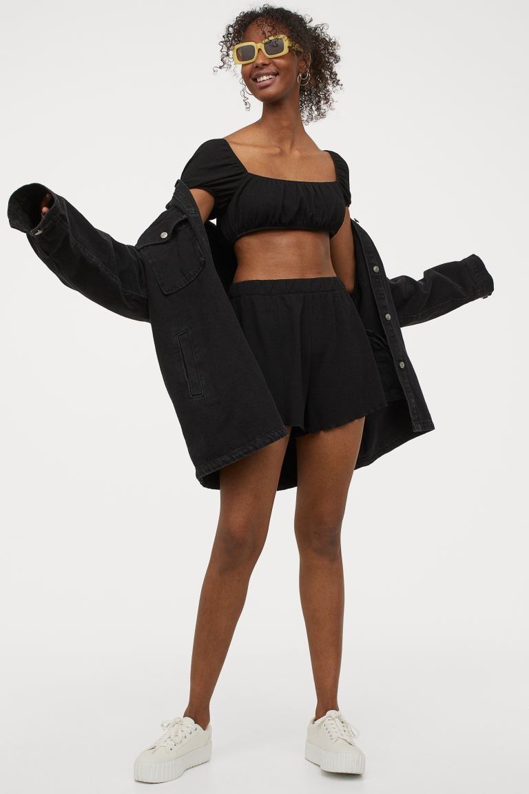 Off-the-shoulder Crop Top | H&M (US + CA)