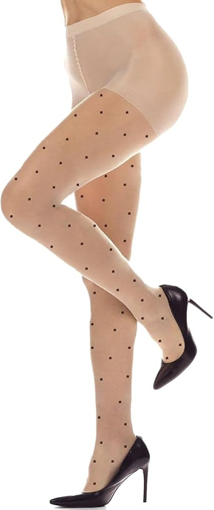 MESU Polka Dot Patterned Tights Thigh High Pantyhose Stocking | Amazon (US)