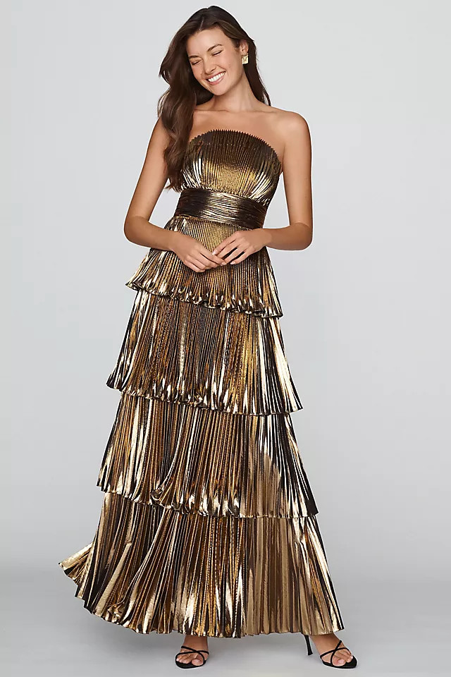 Strapless Tiered Maxi Gown | Anthropologie (US)