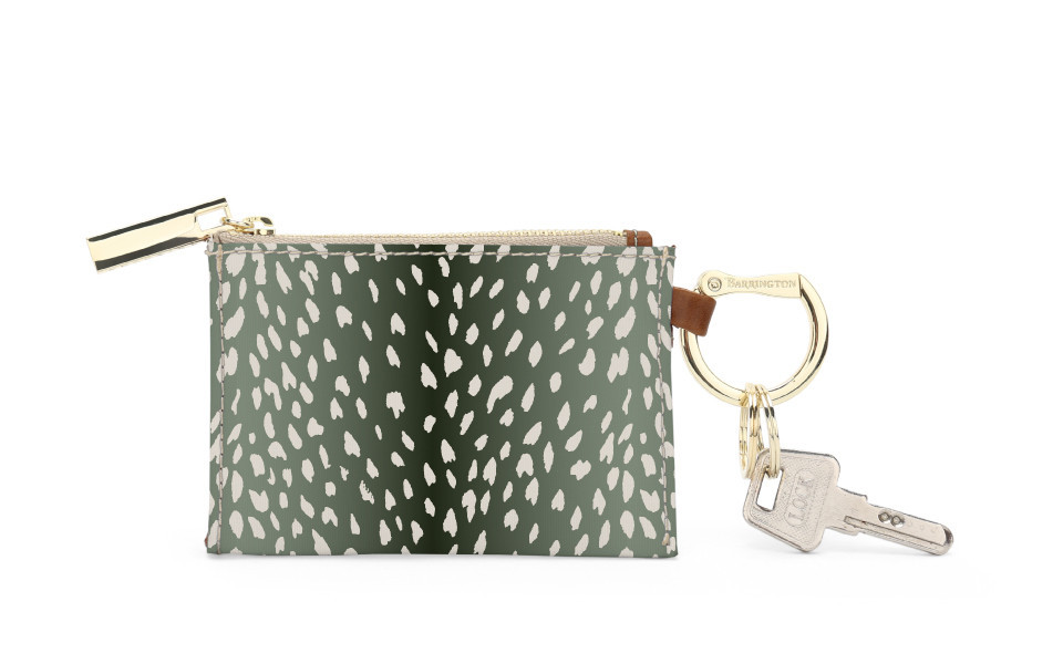 Kennedy Key Ring Zip Wallet - Monogram Stripe | Barrington Gifts