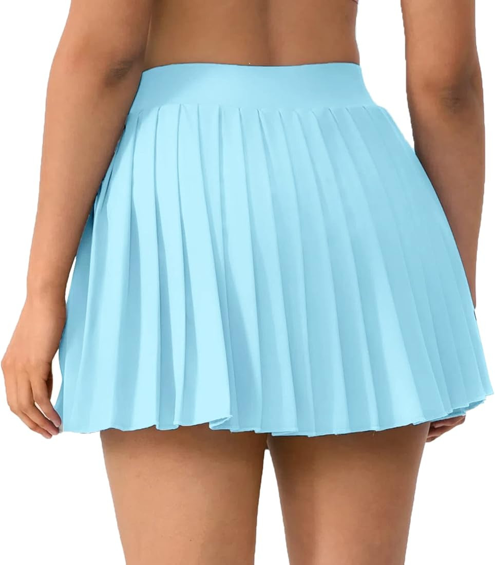 COOrun Women's Tennis Skirts High Waist Skorts Skirts Pleated Athletic Skort Skirt with Shorts Mi... | Amazon (US)