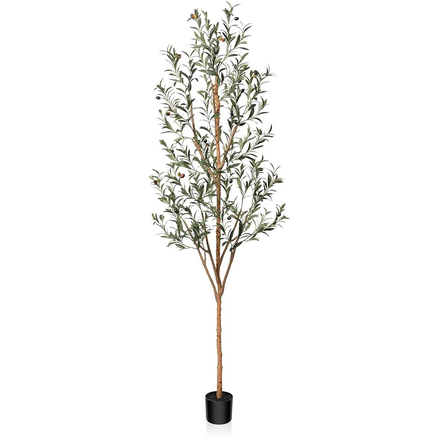 Kazeila Artificial Olive Tree 7FT Tall Faux Silk Plant for Home Office Decor Indoor Fake Potted T... | Amazon (US)