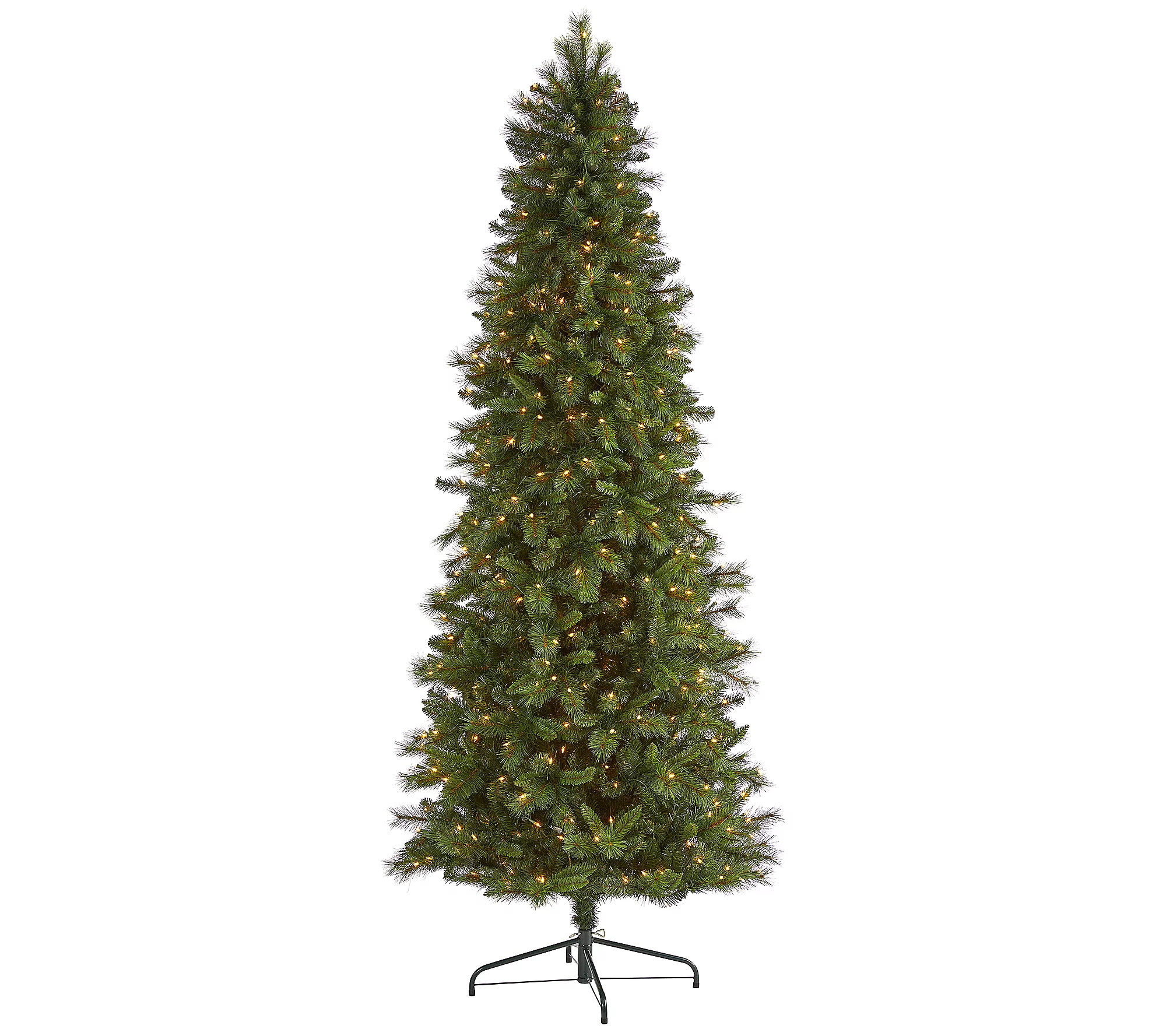 9' Lit Slim Mountain Pine Christmas Tree by Nea rly Natural | QVC
