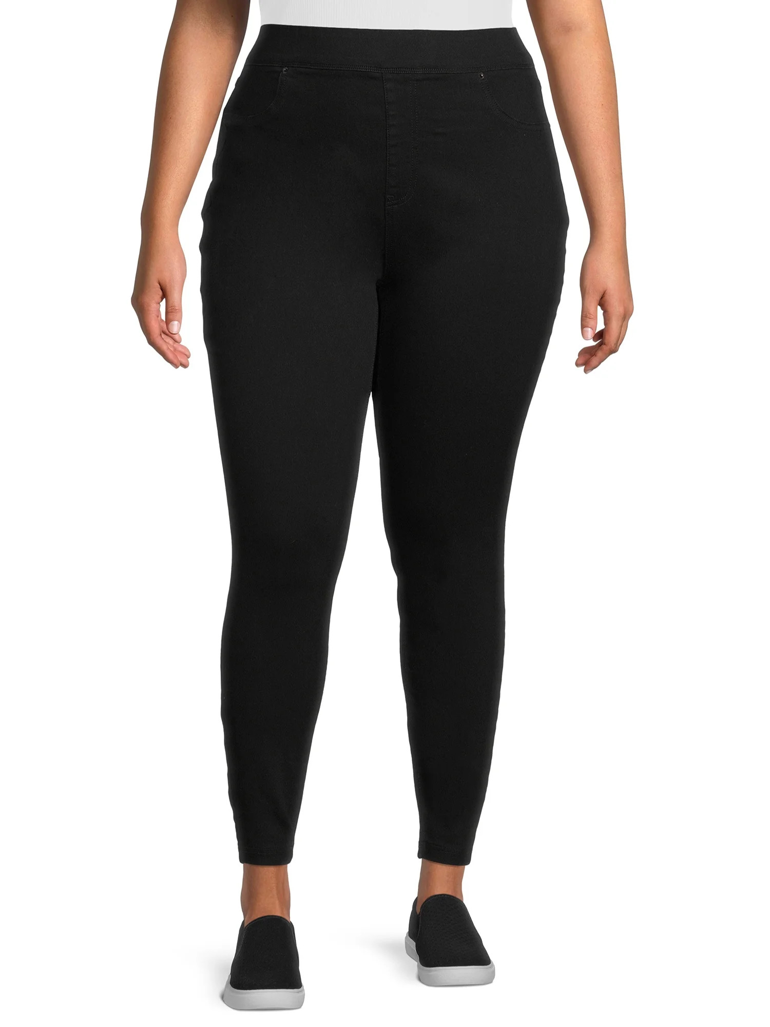 Terra & Sky Women's Plus Size High Rise Skinny Jegging | Walmart (US)
