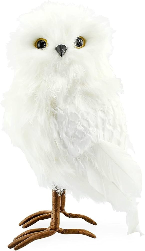 Fake Stuffed Owl Figure, 11-Inch Tall Bird for Craft, Halloween Prop or Christmas Tree Topper Use | Amazon (US)
