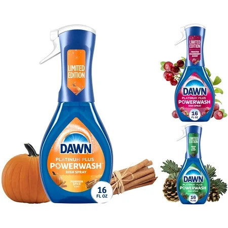 Dawn Powerwash Spray, Dish Soap, Dishwashing Liquid, Pumpkin Spice, Cranberry, Fresh Pine, 3 Starter Kits, 16 fl oz | Walmart (US)