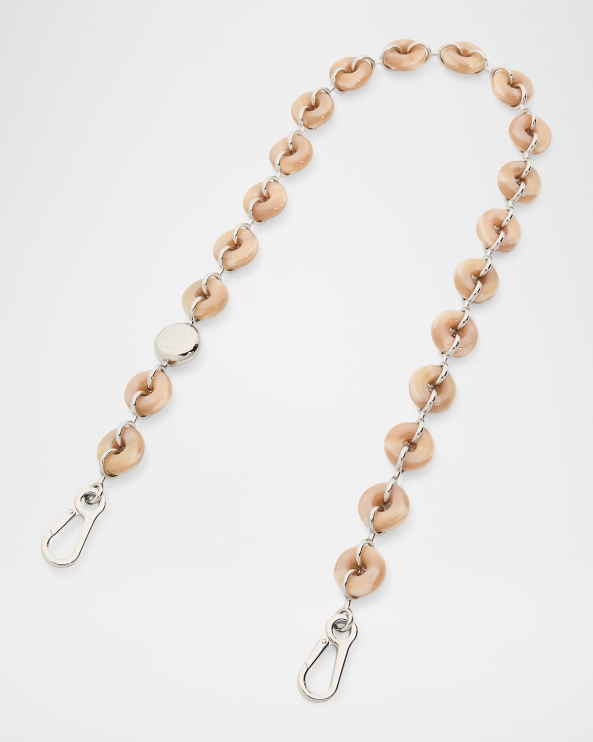 Donut Chain Shoulder Strap in Acetate and Stainless Steel | Neiman Marcus
