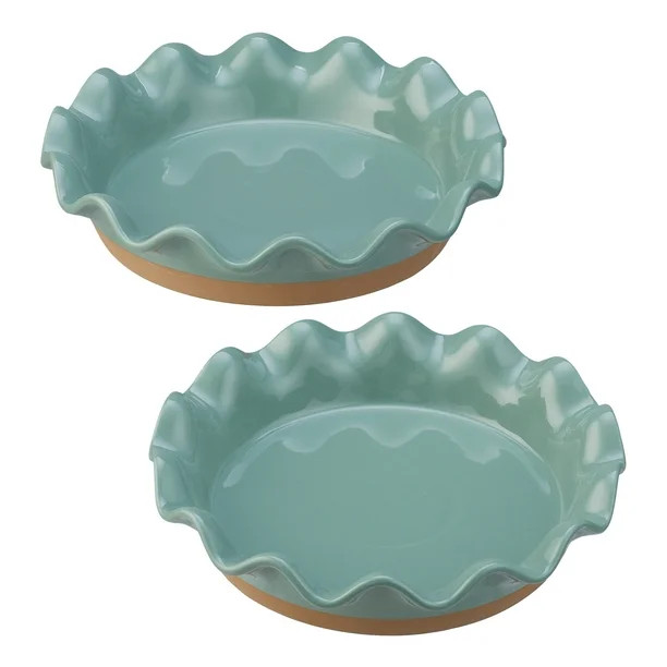 Better Homes & Gardens Ellie Pie Plate, Set of 2, Multiple Colors | Walmart (US)