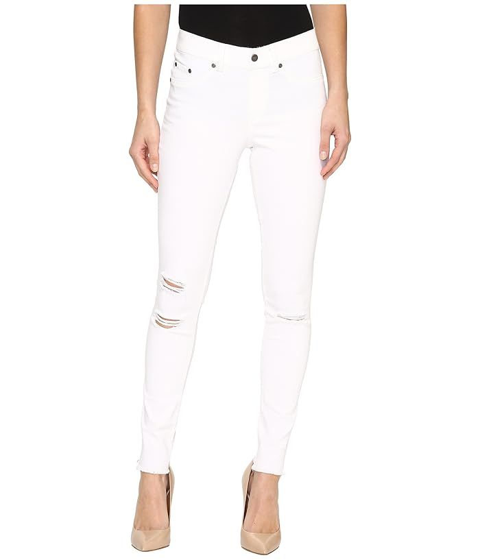 HUE Ripped Knee Denim Leggings (White) Women's Jeans | Zappos