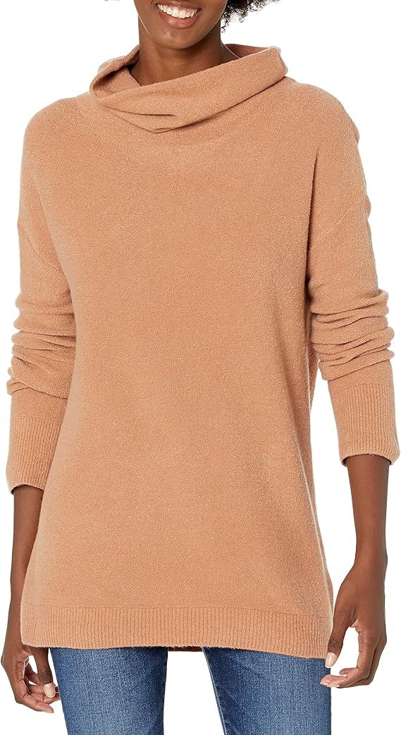 Lark & Ro Women's Boucle Turtleneck Oversized Sweater | Amazon (US)