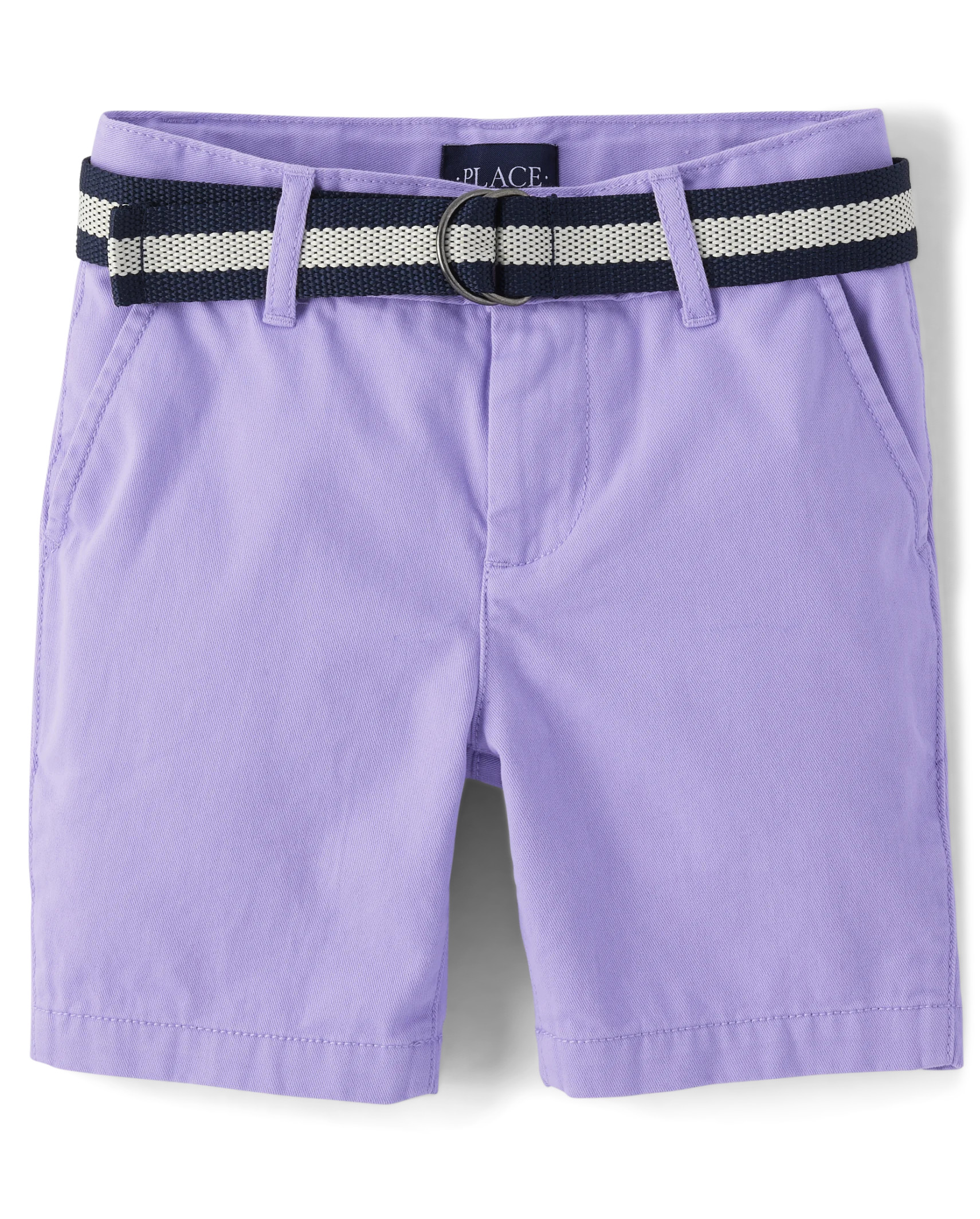 Boys Belted Chino Shorts | The Children's Place  - PETAL PURPLE | The Children's Place