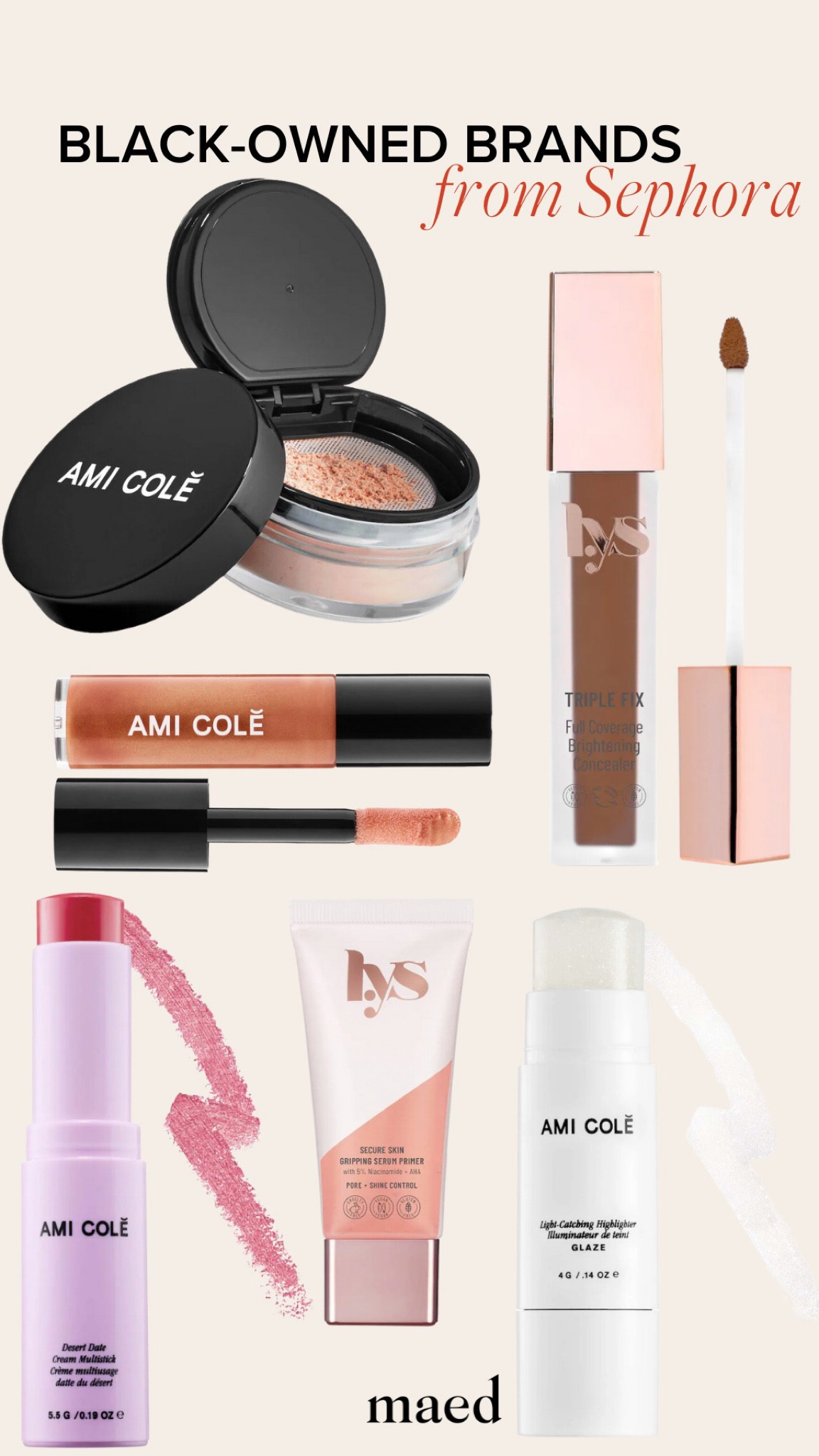 Juneteenth round-up, black owned Sephora, Ami Cole products, Sephora round-up 

#LTKFind #LTKSeasonal #LTKbeauty