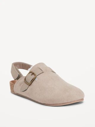 Faux-Suede Faux-Fur-Lined Clog Shoes for Toddler Girls | Old Navy (US)