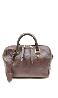 Louis Vuitton Speedy 25 Bandouliere Monogram Empreinte Brown Leather | eBay US