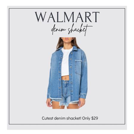 Super cute denim shacket only $29 at Walmart ! 

#LTKfit #LTKunder50 #LTKstyletip