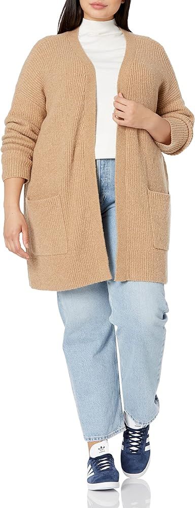 Goodthreads Women's Oversized Boucle Shaker Stitch Cardigan Sweater | Amazon (US)