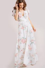 Charlotte Floral Wrap Maxi Dress | Morning Lavender