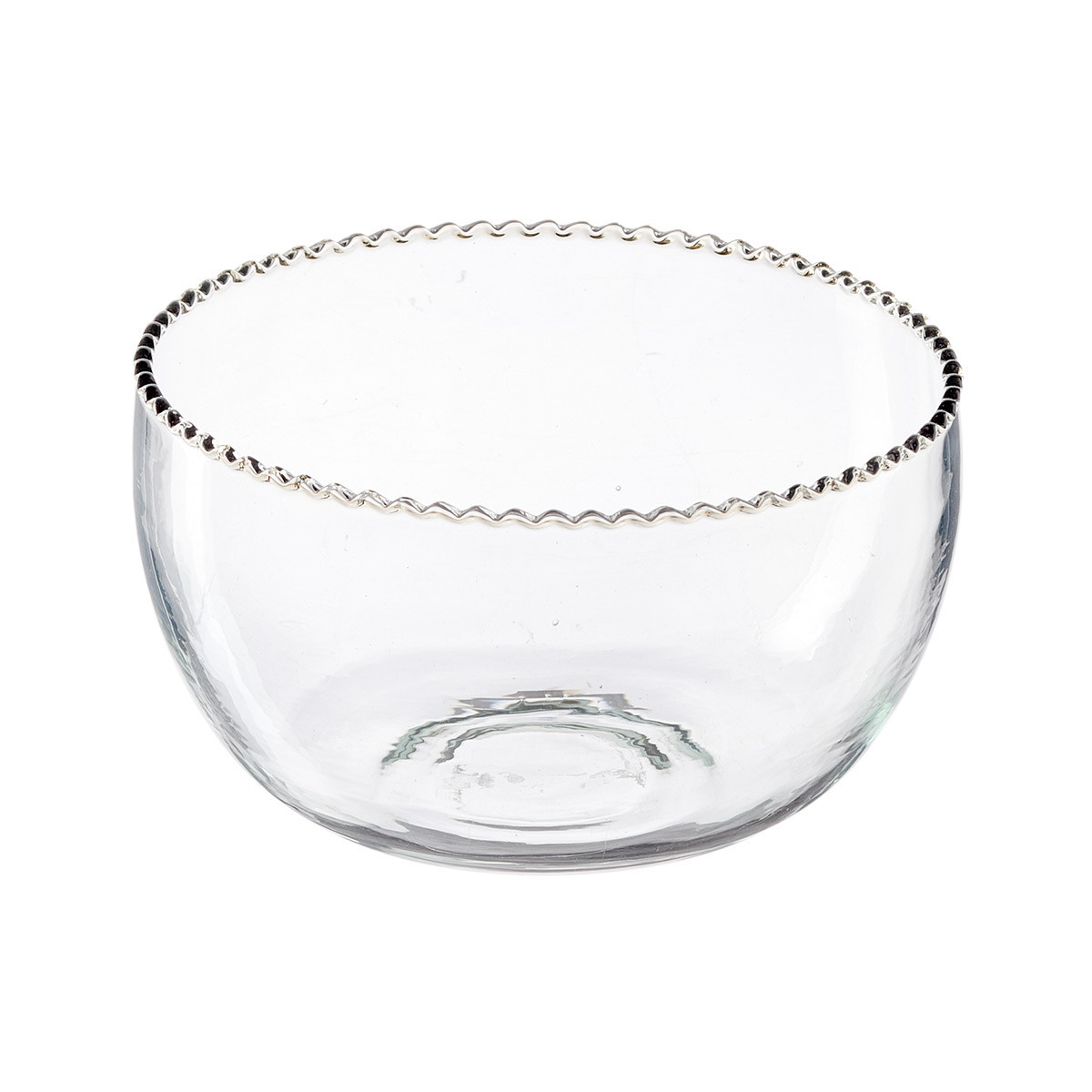 Be Home Small Ruffle Glass Bowl Clear | The Container Store