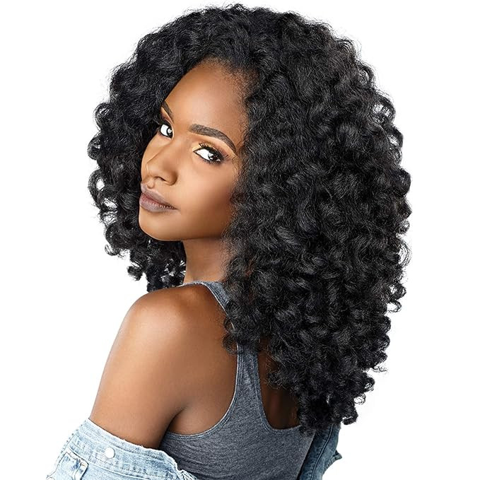Sensationnel Half Wig Instant Weave Curls Kinks N Co Money Maker (1B) | Amazon (US)