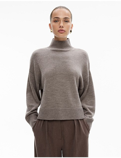 Hi Neck Relaxed Knit | David Jones (Australia & New Zealand)