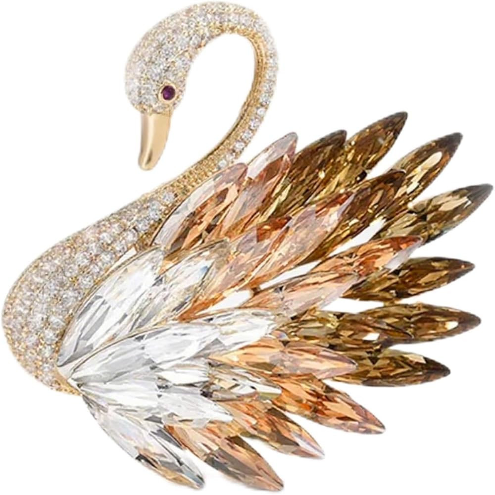 Vintage Austrian Crystal Rhinestone Brooch - Elegant Women's Lapel Pin, Men's Boutonniere, Women'... | Amazon (US)