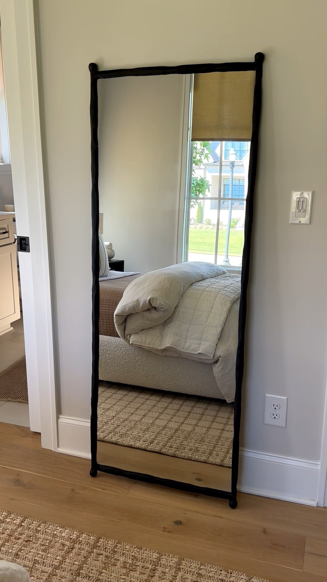 Iron frame floor mirror with organic edges! Adds height, a touch of black, and a modern vibe to any room. @Target

#LTKstorytime #LTKHome #LTKvlog